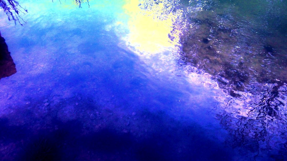 The blue deep. mostly water colour.  sand. and a bit of hairspray